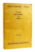 Department Of The Army U. S. Army Area Handbook For Vietnam 1st Edition 2nd Pri - £44.70 GBP