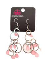 New with tags Paparazzi Dangle/Drop Earrings Dizzyingly Dreamy Pink Silv... - $7.43