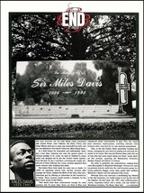 Sir Miles Davis 1926-1991 cemetery grave site 8 x 11 pin-up death notice... - £3.01 GBP