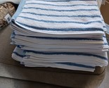 Manchester Mills Oxford 30&quot; x 53&quot; Blue Stripes Cabana Pool Towels - 8 Pa... - $39.60