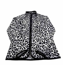 Jones New York Sport Animal Print Stretch Zip-up Jacket Size Petite Medium - £17.34 GBP