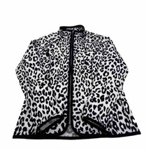 Jones New York Sport Animal Print Stretch Zip-up Jacket Size Petite Medium - £17.20 GBP