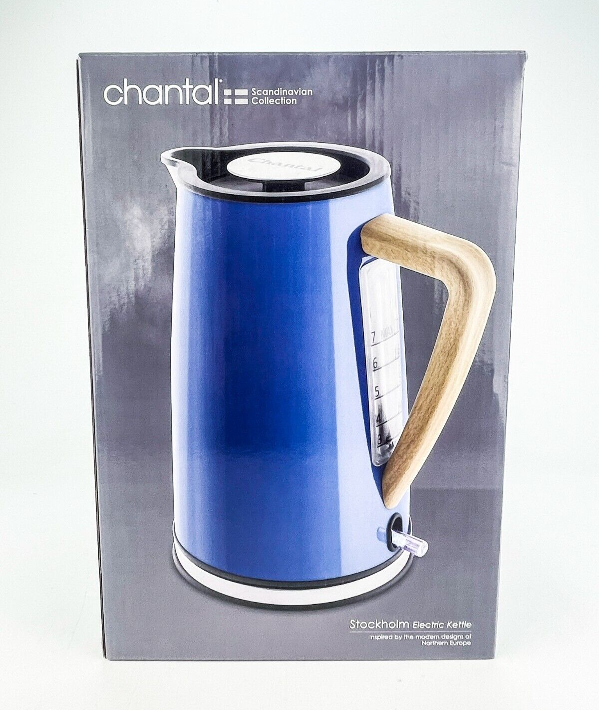 Chantal 1.8 Qt Stockholm Electric Kettle Blue Cove Stainless Steel Ekettle New - $58.00