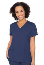 Med Couture MC Touch Women&#39;s Scrubs 4 Pocket Top MC7468 NAVY  Size 2XL - $22.76