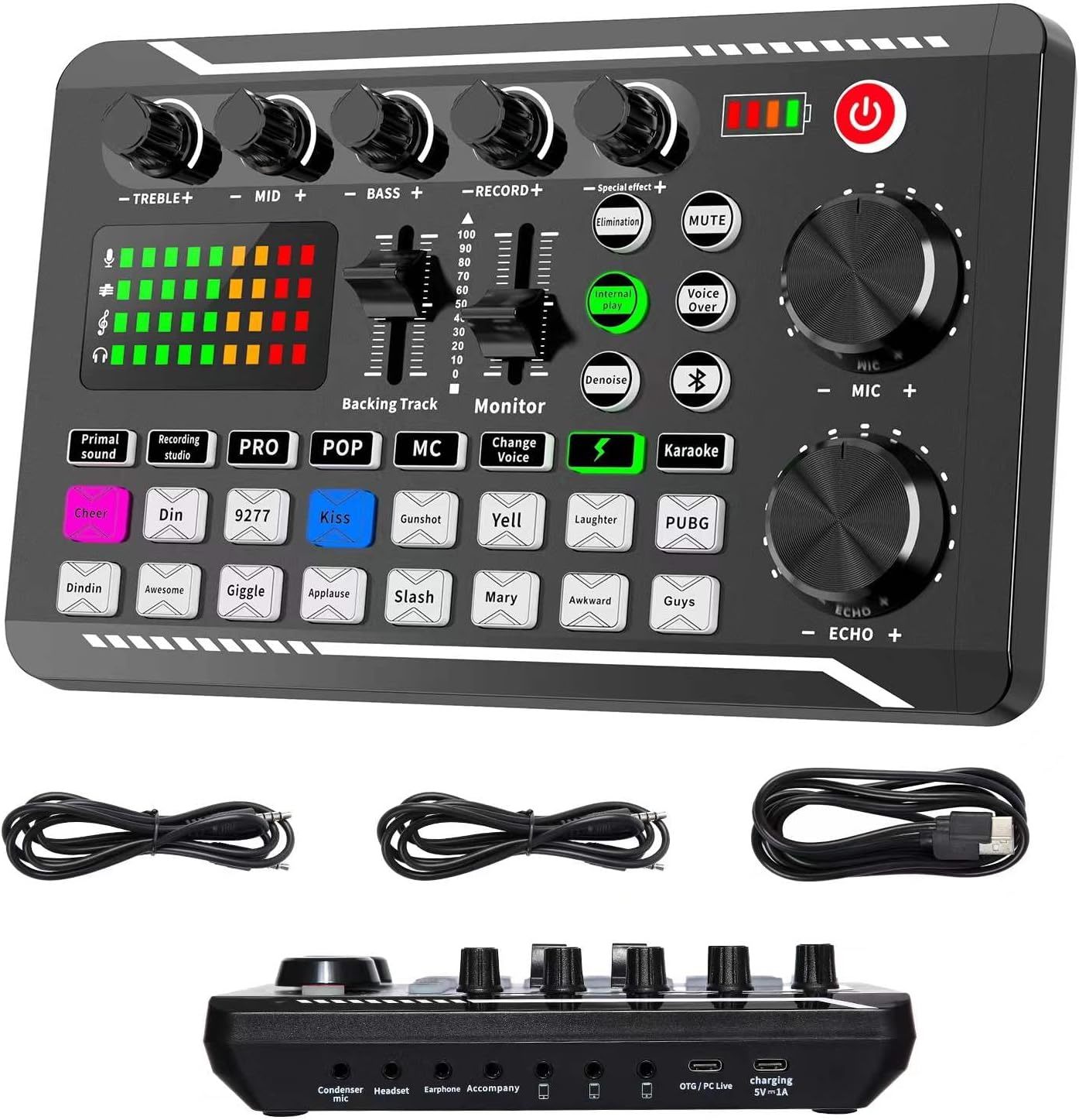 Professional Audio Mixer, Sinwe Live Sound Card And Audio Interface With Dj - $44.92