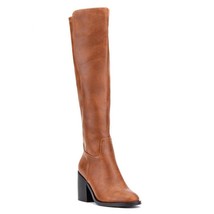 Olivia Miller Women Block Heel Riding Boots Heart Breaker Size US 7.5M Brown - £26.11 GBP