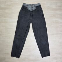Vintage Gitano Womens Black Gray High Rise Tapered Leg Mom Jeans 10 25 x 27 - $39.59