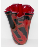 Mid-Century Murano Style Handkerchief Design Hand Blown Art Glass Large ... - $148.49