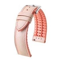 Hirsch Lindsey Ladies Leather and Rubber Performance Watch Strap in Apricot/Rose - £119.10 GBP