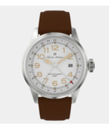 Charles Hutton Watches GMT 81761-9E Watch Brown Suede Band - €254,44 EUR