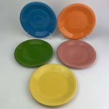 Fiesta Salad Plate 7 1/4” Inch Set Of 5 Multi Color (Shamrock, Lapis, Peony, ++) - £37.94 GBP