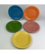 Fiesta Salad Plate 7 1/4” Inch Set Of 5 Multi Color (Shamrock, Lapis, Pe... - £38.22 GBP