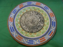 Outstanding  Vintage MEXICAN Pottery COLLECTOR PLATE  9.5&quot; - $24.34