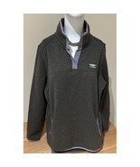 LL Bean Womens L Olive Green Snap Up Fleece Jacket Pullover Long Sleeve ... - $680.73 MXN