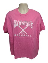 Blue Hills Warriors Baseball Adult Pink XL TShirt - $334.49 MXN
