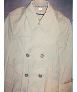 USGI U.S. MILITARY USMC MANS TAN OVERCOAT/TRENCHCOAT WITHOUT LINER 36 SHORT - €26,44 EUR