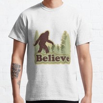  Bigfoot Believe White Men Classic T-Shirt - £13.27 GBP