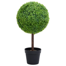 Artificial Boxwood Plant with Pot Ball Shaped Green 19.7&quot; - $67.99