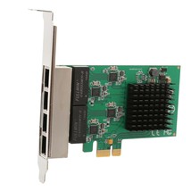 4 Port Quad Gigabit Ethernet PCI Express 2.1 PCI-E x1 Network Interface Card (NI - £66.85 GBP
