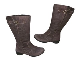 ECCO Livingston Women&#39;s Leather Knee High Gortex Boots size EU 39 US 8 Brown  - £37.37 GBP