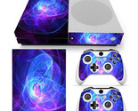 For Xbox One S Skin Console &amp; 2 Controllers Cool Purple Swirl Vinyl Deca... - £11.03 GBP