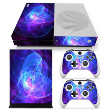 For Xbox One S Skin Console &amp; 2 Controllers Cool Purple Swirl Vinyl Deca... - $13.97
