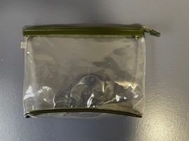Unbranded Clear Mesh Cosmetic Bag with Green Trim- e002 - $72.87 MXN
