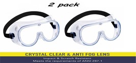 Safety Goggles Over Glasses Lab Work Eye Protective Eyewear Clear Lens  ... - $7.56