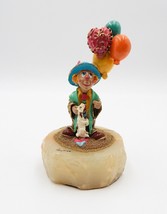 Ron Lee Clown Dog I Love You Balloons Puppy Sculpture Signed 1989 Numbered - $29.95