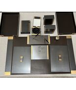 Vintage MCM Smith Metal Arts Desk Set 13 Piece Set Deskpad Pen Set Light... - $35,598.85 MXN