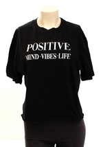 Miken Flow Black Positive Mind Vibes Life Short Sleeve Tee T-Shirt Women... - £31.86 GBP