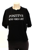 Miken Flow Black Positive Mind Vibes Life Short Sleeve Tee T-Shirt Women... - £31.69 GBP