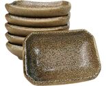 Set Of 6 Japanese Sunaji Kairagi Earth Sky Porcelain Condiment Sauce Dis... - $45.99