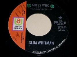 Slim Whitman Guess Who From Heaven To Heartache 45 Rpm Record U.A. Promo - £12.52 GBP