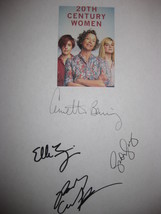 20th Century Women Signed Film Movie Screenplay Script X4 Autograph  Annette Ben - £15.97 GBP