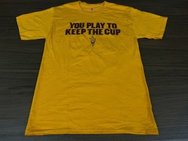 ASU Sun Devils Football “You Play to Keep the Cup” Yellow T-Shirt - Small - £5.08 GBP