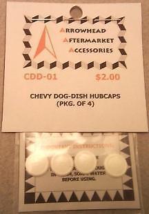 Scale Detail Accessories / Resin Chevy Dog-Dish Hubcaps (Set of Four) - $3.00