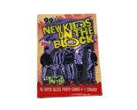 VINTAGE 1990 NEW KIDS ON THE BLOCK 1 STICKER + 16 SUPER GLOSS PHOTO CARD... - $9.50