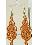 Earrings Drop Dangle Gold Filigree Lil*Girl Creations Gold Wires Women G... - £11.67 GBP