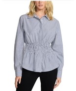 Steve Madden Womens Shirt Multicolor Striped Smock Button-Up Long Sleeve... - $920.80 MXN