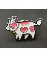 Pink and White Cow Pin Holstein Cattle Animal Pinback Dairy Bell - £7.23 GBP