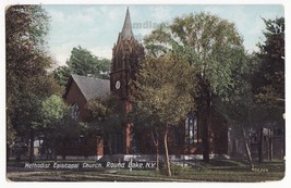 Round Lake NY, Methodist Episcopal Church c1914 vintage postcard - $4.95