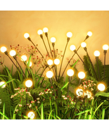 Solar Garden Lights Outdoor - 4 Pack 32 LED Firefly Lights Waterproof, G... - $35.81