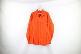 Vtg 60s Big Mac Mens XLT Faded Chamois Cloth Collared Button Shirt Orange USA - £62.26 GBP