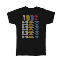 1937 May Colorful Retro Birthday : Gift T-Shirt Age Month Year Born - £19.97 GBP