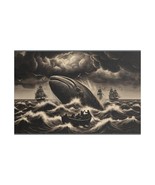 Whale Art Print, Nautical Wall Decor, Ocean Theme Canvas, Gift for Sea [... - $1,109.09 MXN