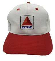 Vintage CITGO Hat Cap White Red Snap Back Oil Gas One Size Excellent Con... - $14.75