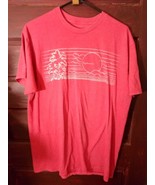Men&#39;s Retro Hang Ten Red Short Sleeve Horizon T-Shirt Size: Large - £10.07 GBP