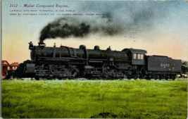 1915 Mallet Compound Engine Railroad Train, Southern Pacific Ogden UT Postcard - £6.95 GBP
