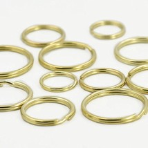 Bluemoona 10 Pcs - Brass Round Edged Keyring Keychain Split Ring 30mm 1 ... - $7.99